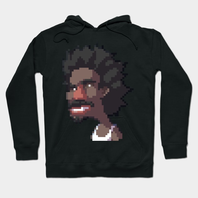 Crabman portrait in pixelart Hoodie by lrtvri